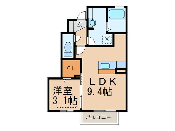 プレステージ二島Ｂ棟の物件間取画像